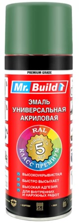 Аэрозольная краска Mr. Build RAL 6002 Лиственно-зеленый, 400мл 719730