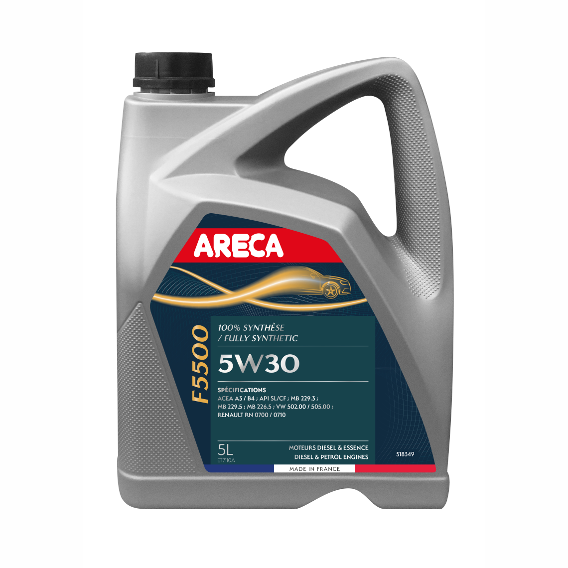 Синтетическое моторное масло Areca F5500 5W-30 4 л 11472