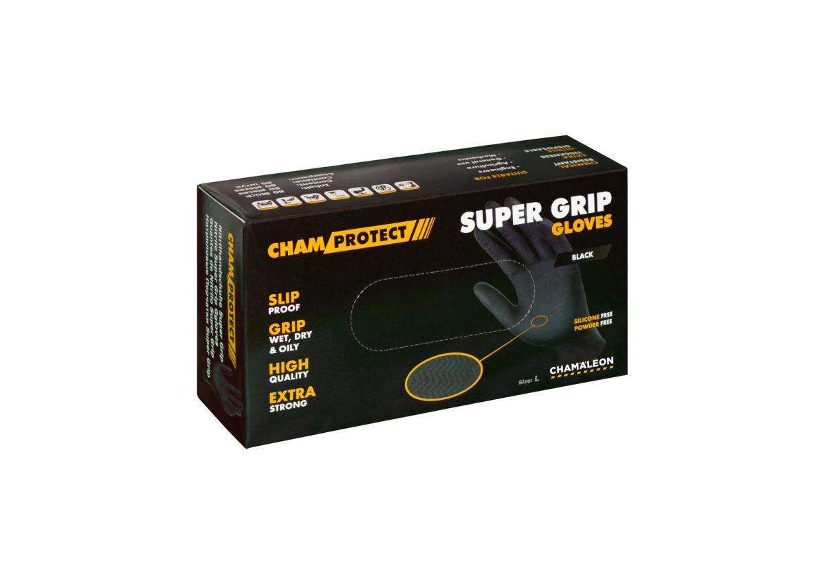 Нитриловые перчатки Super Grip рамер M, упаковка 80шт 48901