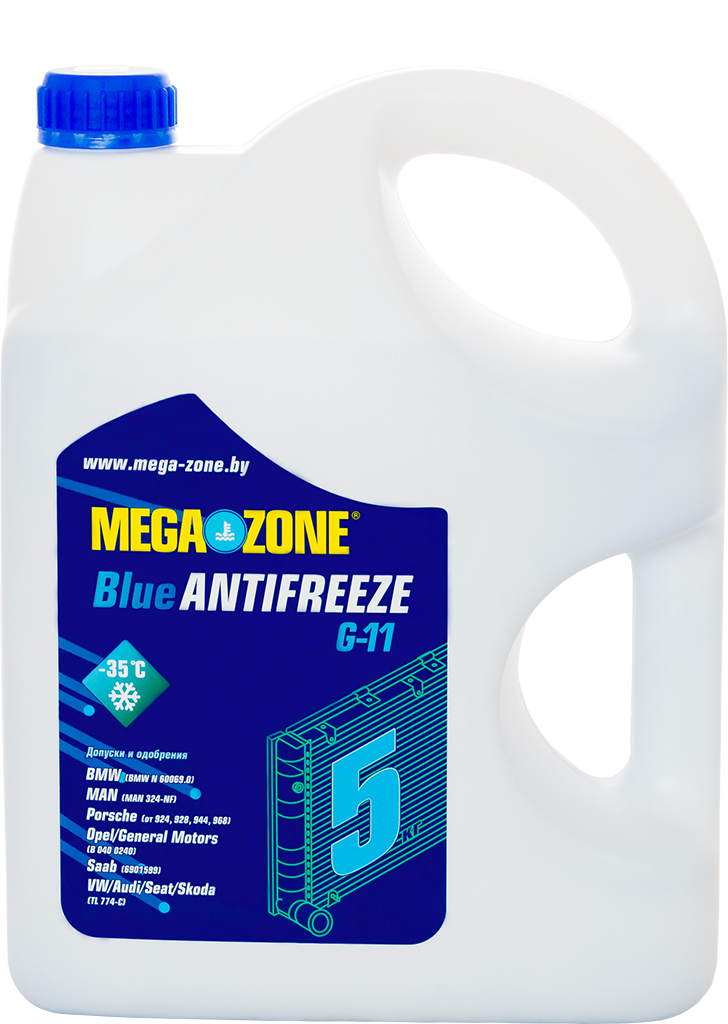 Антифриз MegaZone синий G11 -35 5кг, РБ 9000021