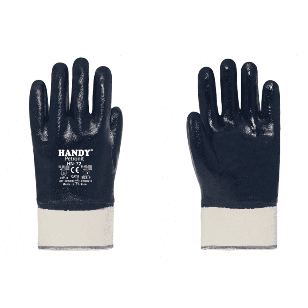 Перчатки с нитриловым покрытием HANDY HN-72, чёрные, размер 10 HN-72-10B