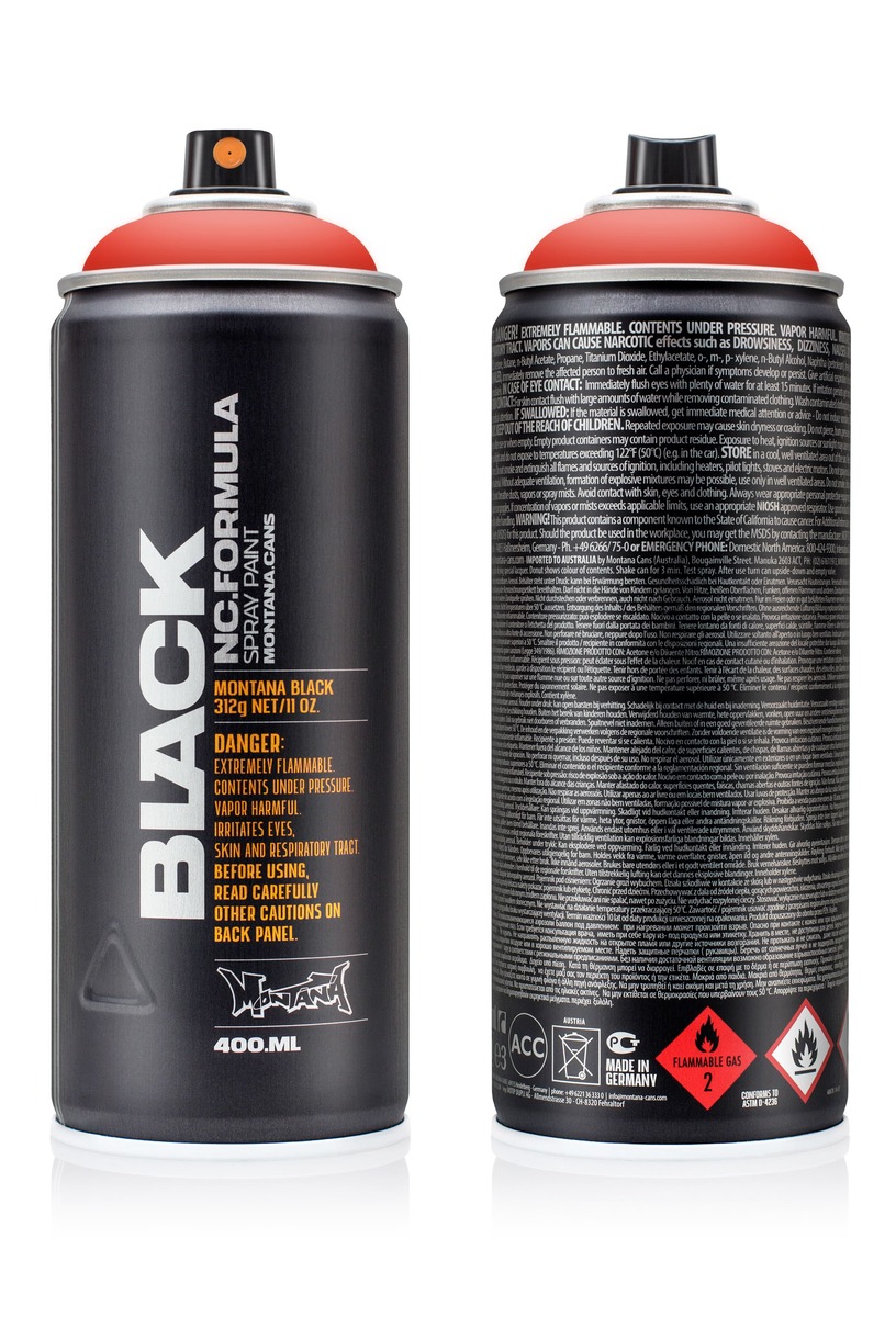 Аэрозольная краска Montana Black 400 мл, Power Red (BLK P3000) 264405