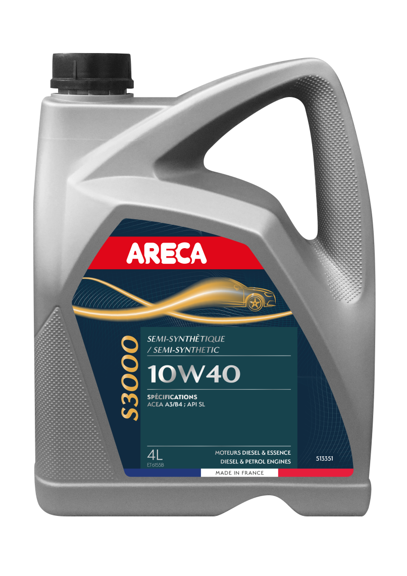 Полусинтетическое моторное масло Areca S3000 10W-40 4 л 12106