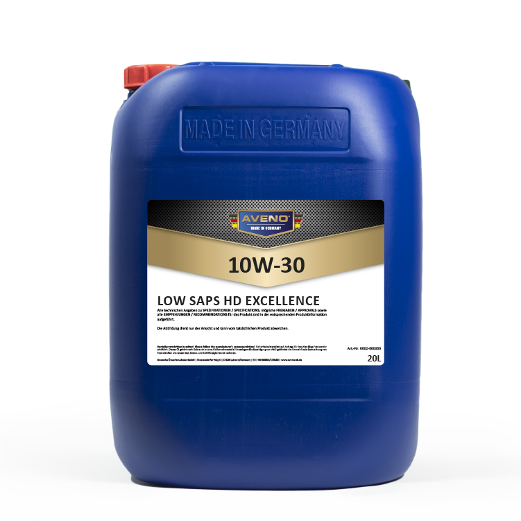 Синтетическое моторное масло AVENO Low SAPS HD Excellence 10W-30 20 л 0002-000350-020