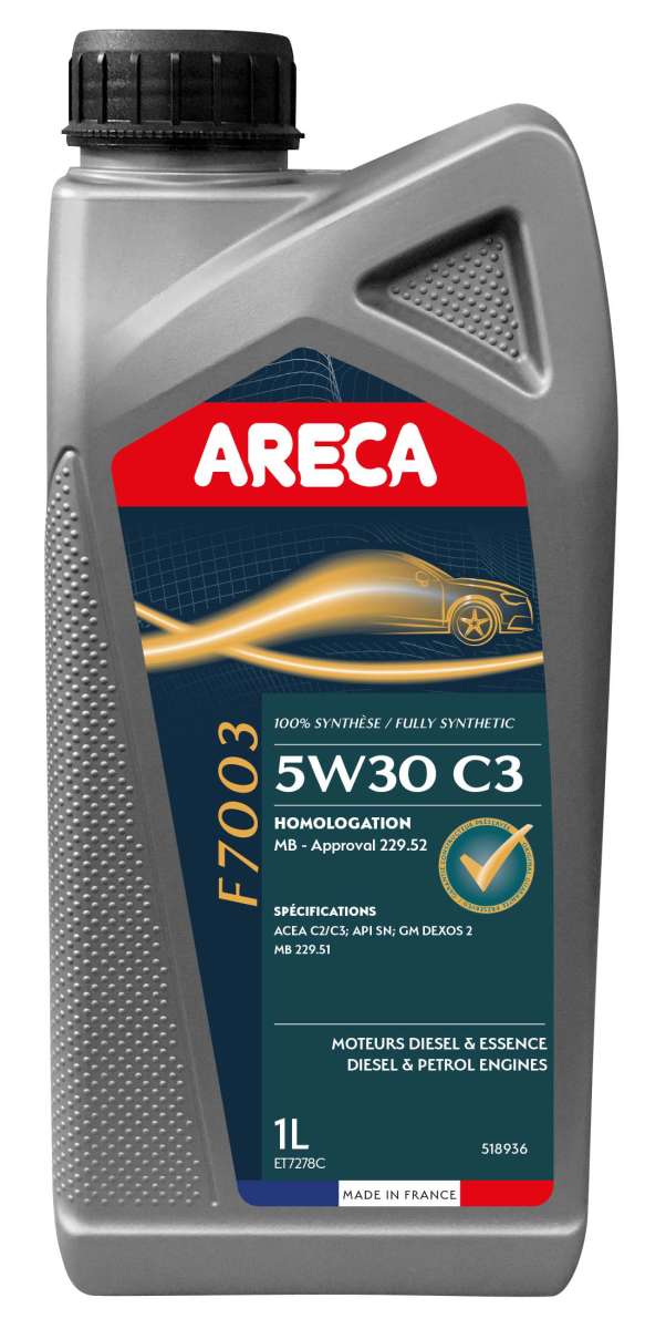 Синтетическое моторное масло Areca F7003 5W-30 C3 1 л 11131