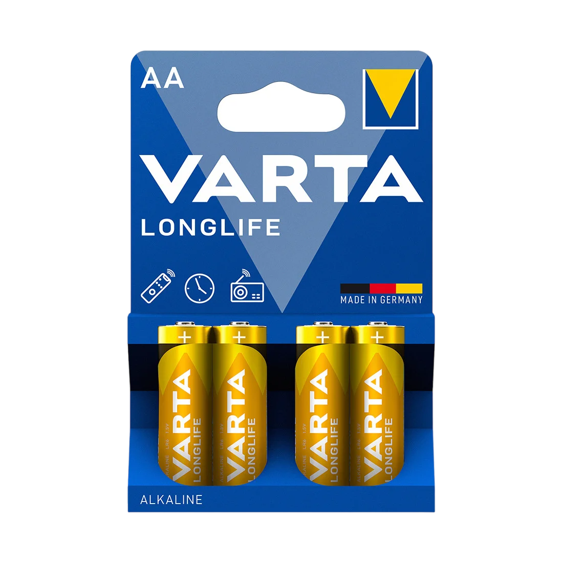 Батарейка 4шт VARTA LONGLIFE 4 AA  LR6 04106113414