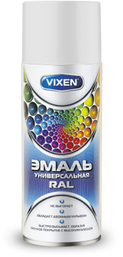VIXEN Эмаль универсальная RAL, серый (RAL 7040), аэрозоль, 520мл VX-17040