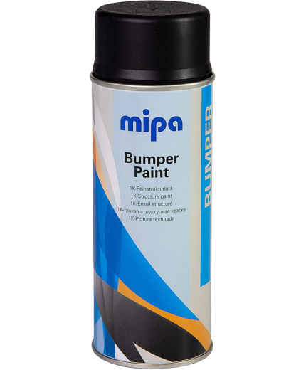 MIPA Bumper Paint 1K Структурная краска для бампера черная аэрозоль 400мл 212210001