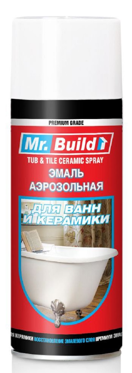 Аэрозольная краска Mr. Build для ванн и керамики, 400мл 713097