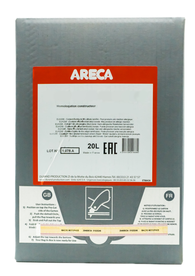 Синтетическое моторное масло Areca F7217 5W-30 C2, C3 тетрапак 20 л 051665N