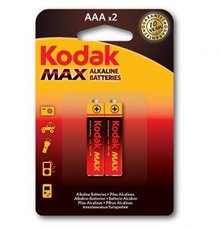 Батарейка 2шт. = 1 упаковка, Kodak MAX LR03 AAA  (2 шт. в упаковке) 30952874