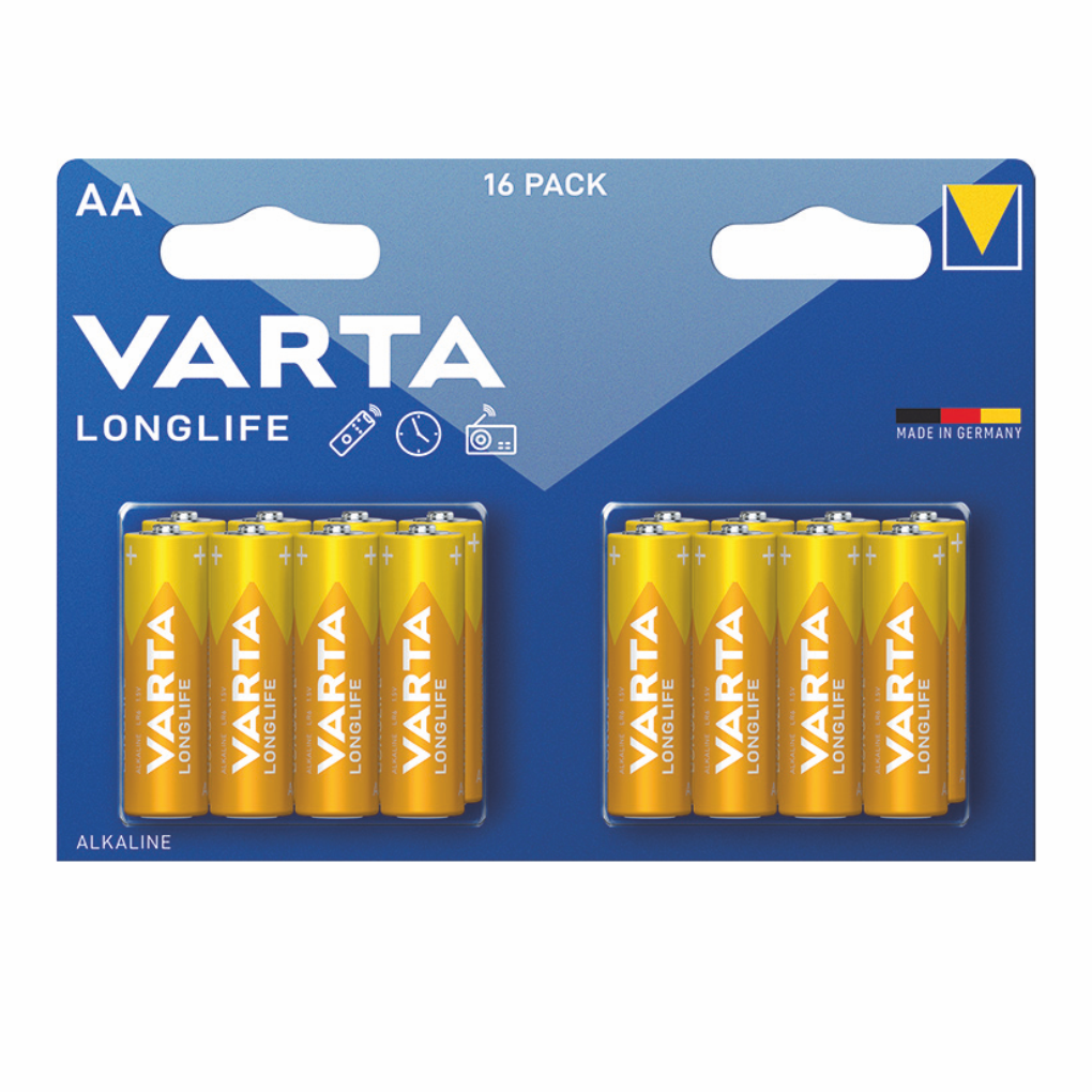 Батарейка VARTA LONGLIFE 16 AA в коробке 16шт LR6 4106214416