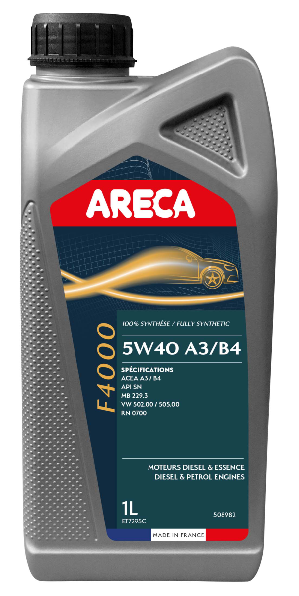 Синтетическое моторное масло Areca F4000 5W-40 1 л 11401