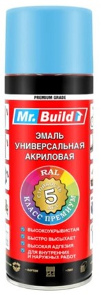 Аэрозольная краска Mr. Build RAL 5015 Небесно-синий, 400мл 712540
