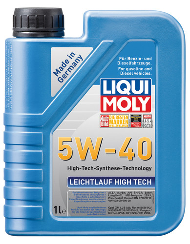 8028 LiquiMoly НС-синт. мот.масло Leichtlauf High Tech 5W-40 CF/SN A3/B4 (1л) 8028*