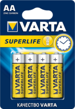 Батарейка 4шт VARTA SUPERLIFE 4AA  R6P 02006113414