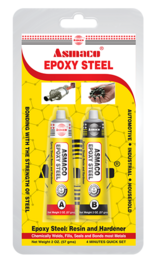 Эпоксидный клей для металла Asmaco EPOXY STEEL 57г 710683