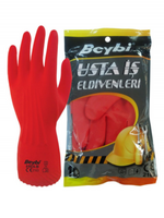 Перчатки латекстые Beybi Usta Is красные, размер 10 UI-10R