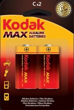 Батарейка 2шт.=1 упаковка, MAX Kodak LR14 C (2шт. в упаковке) 30952836