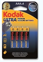 Батарейка 4шт.= 1 упаковка, Kodak ULTRA LR03 AAA (4шт. в упаковке) 30959521